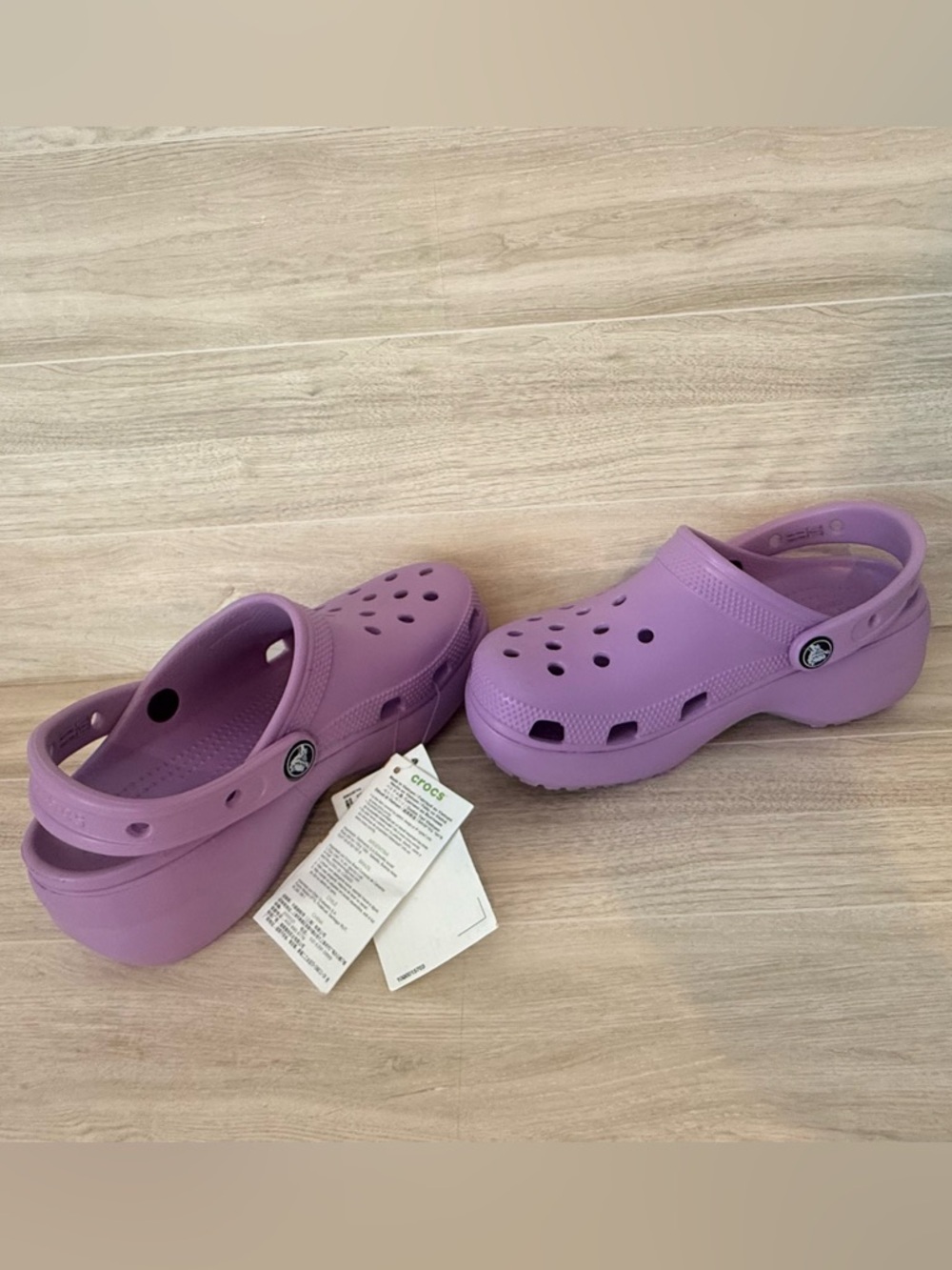 Crocs Classic Platform Clog Purple Lavender Women’s Size 6 Lightweight Clogs NWT